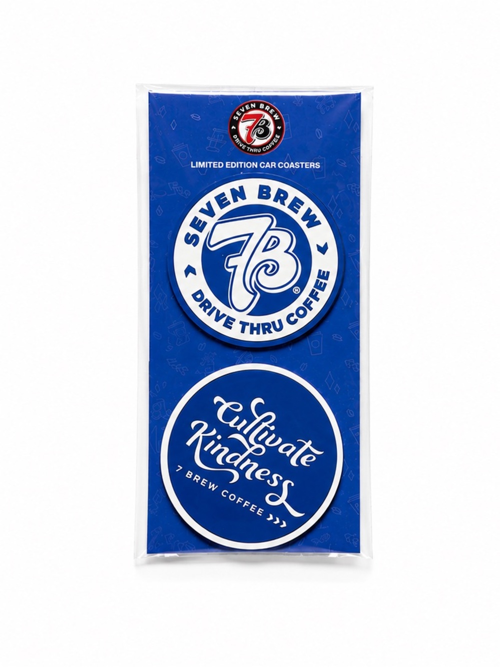 Limited Edition 7 Brew Car Coasters - Blue Set